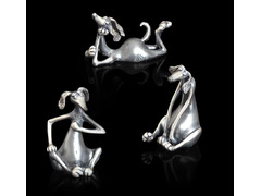 Набор серебряных статуэток «Собачки»